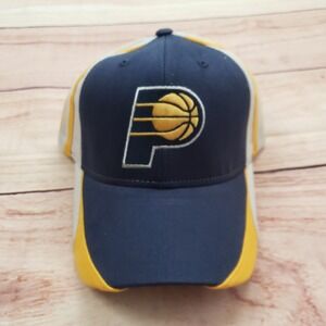 Indiana‎ Pacers Hat Cap Strap Back Blue Yellow Adjustable Mens NBA Basketball A1